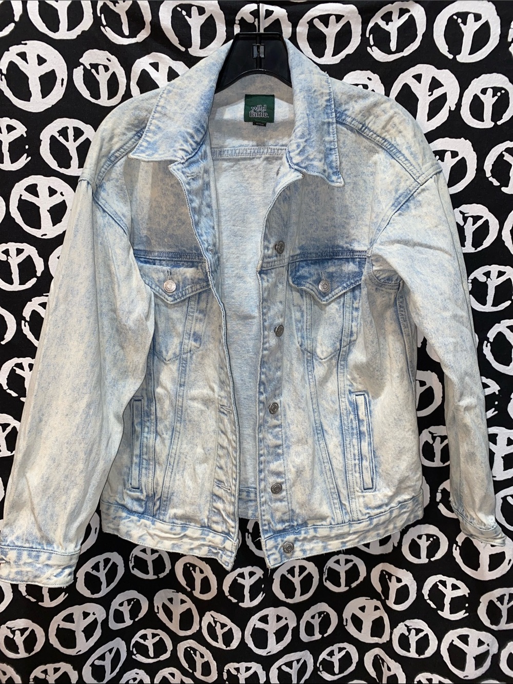 VTG WILD FABLE BLUE DENIM JEAN JACKET SZ XS